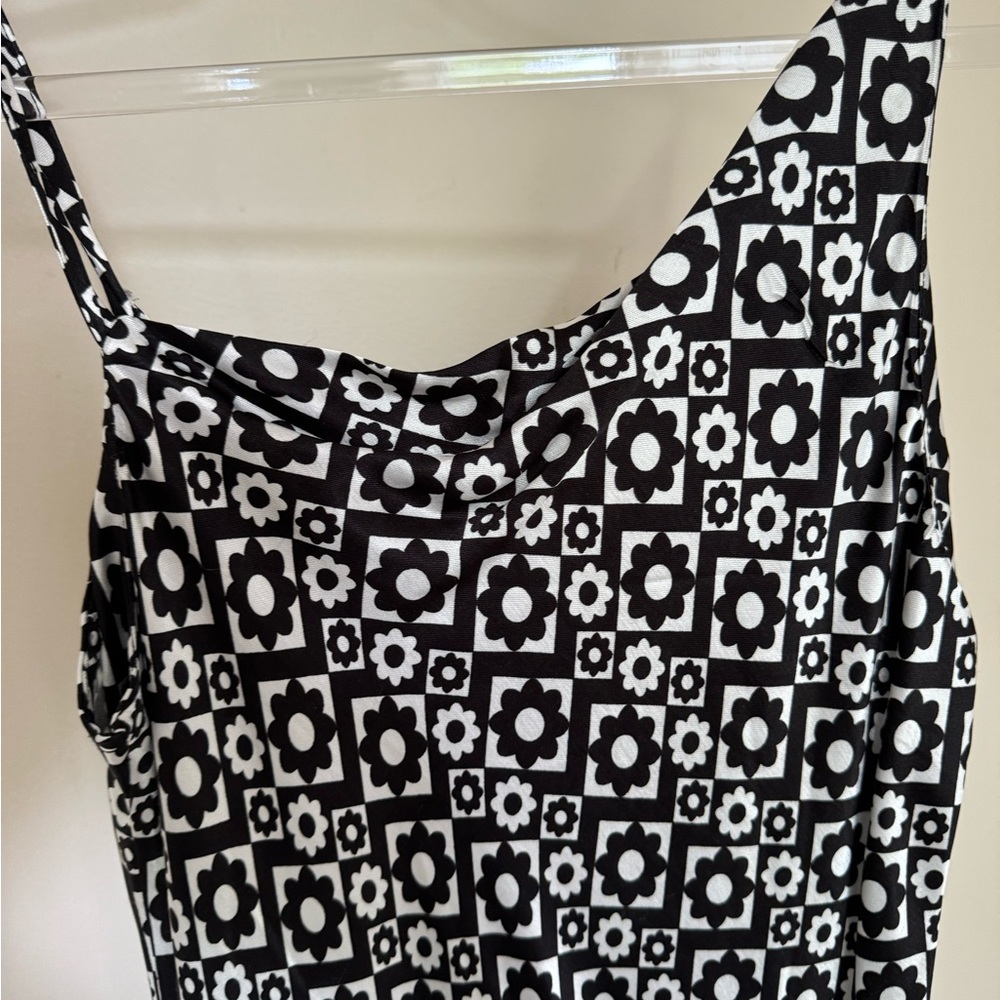 NWOT Retro inspired topshop asymmetrical slip dress